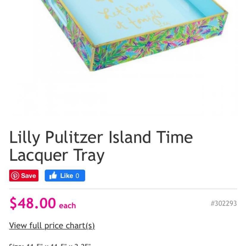 Lily Pulitzer Island Time Lacquer Tray
